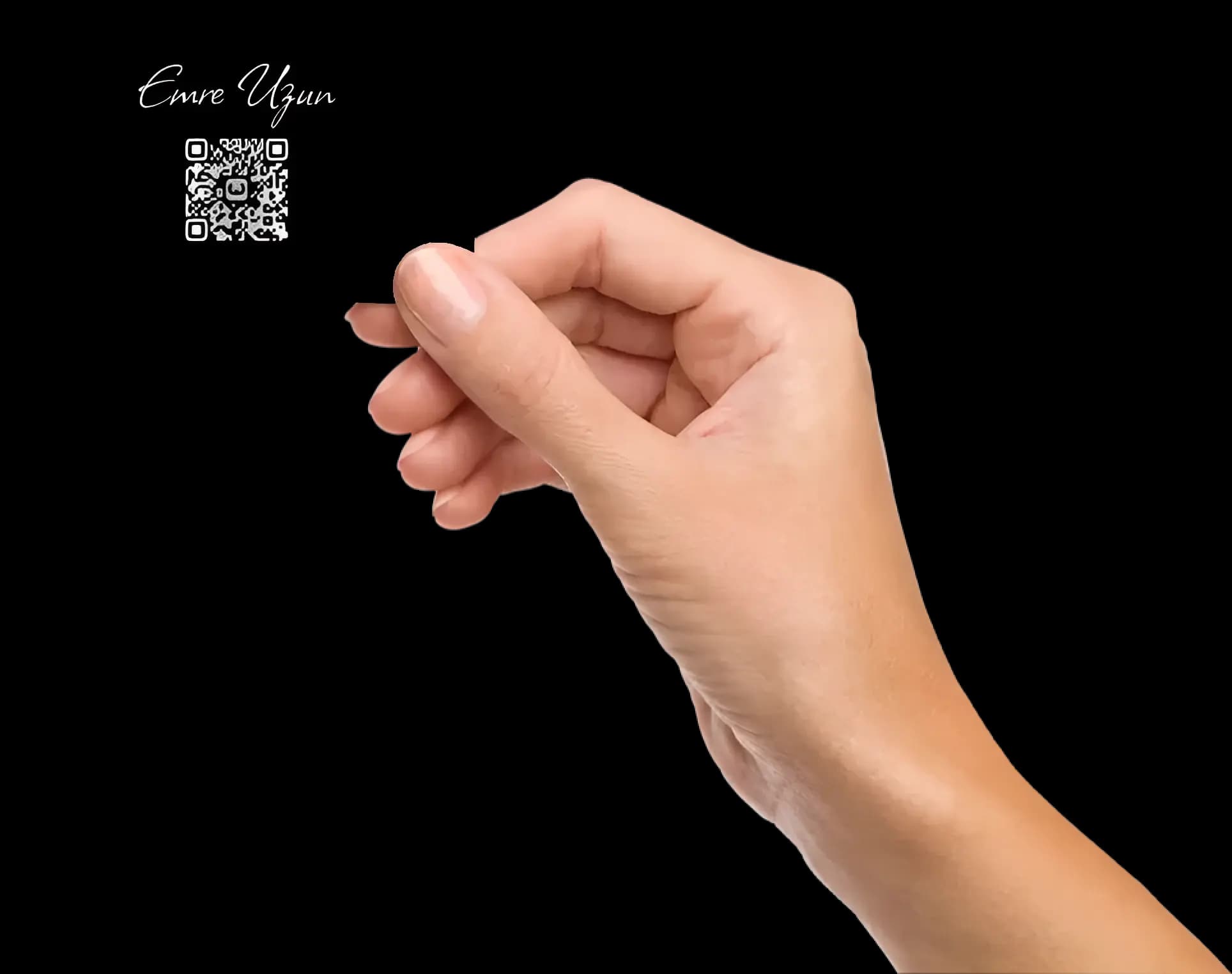 Hand mockup with a card